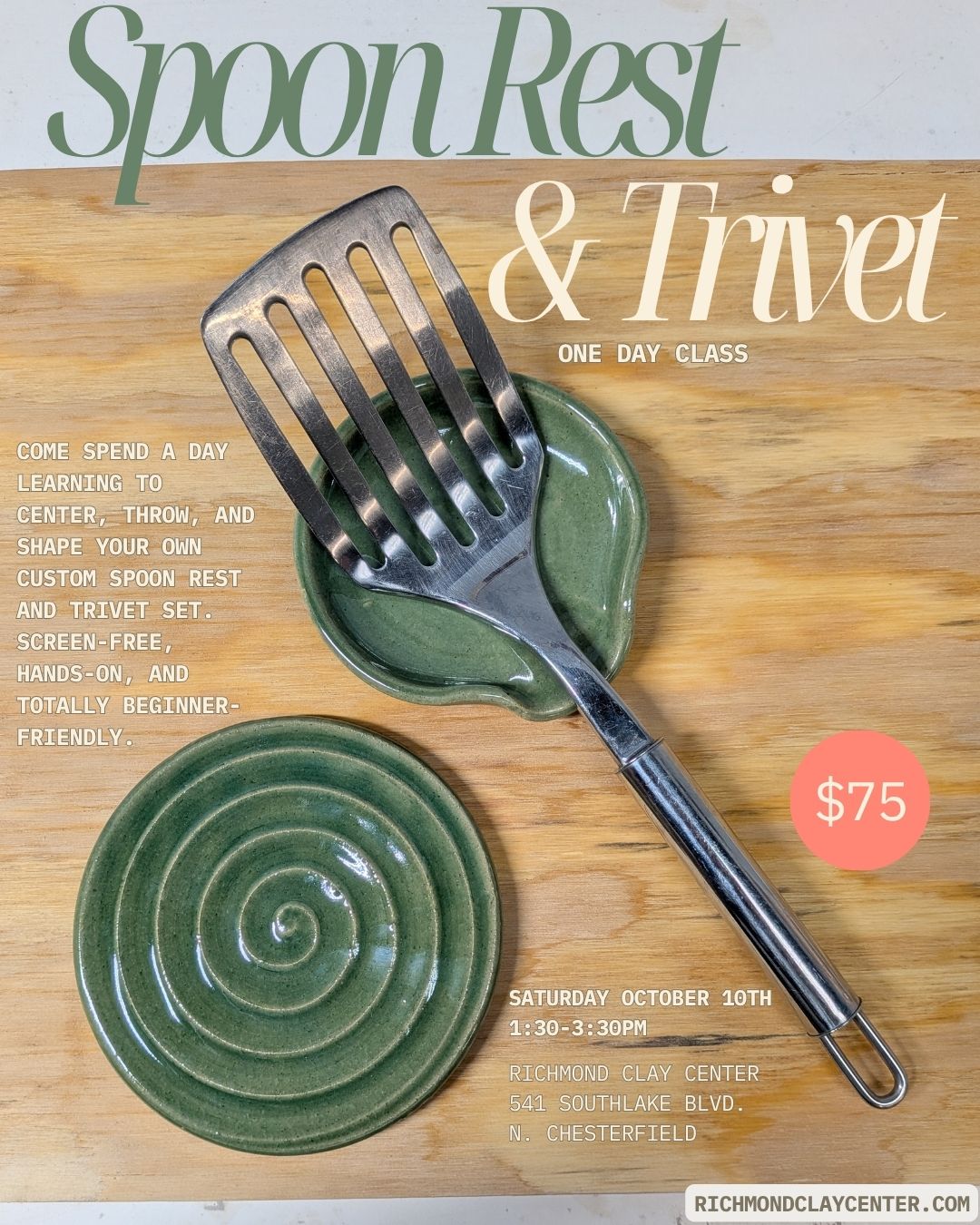 One Day Class: Spoon Rest & Trivet (10/10)