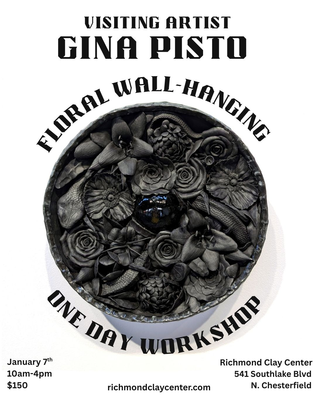 One Day Visiting Artist Workshop: Floral Wall-Hanging (1/7)