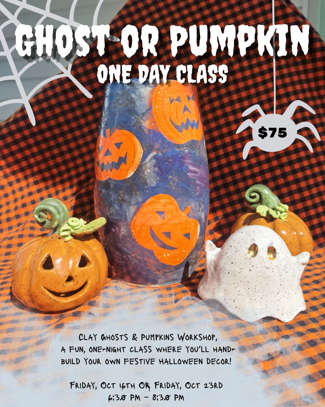 One Day Class: Pumpkin or Ghost (10/23)