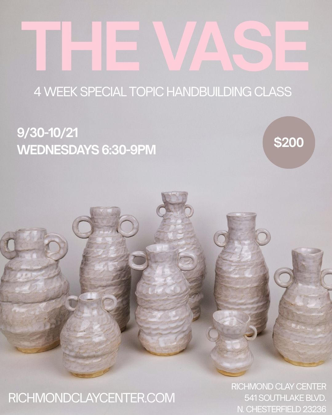 Four Week Course: The Vase (9/30-10/21)