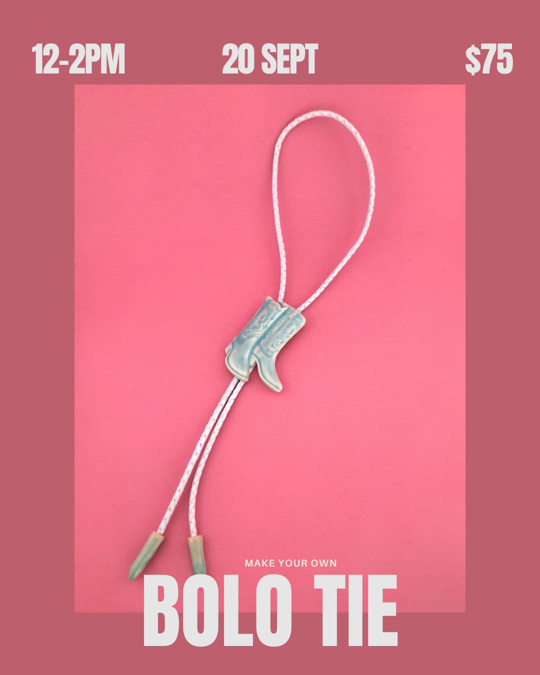One-Day Class: Ceramic Bolo Ties (9/20) 12-2pm
