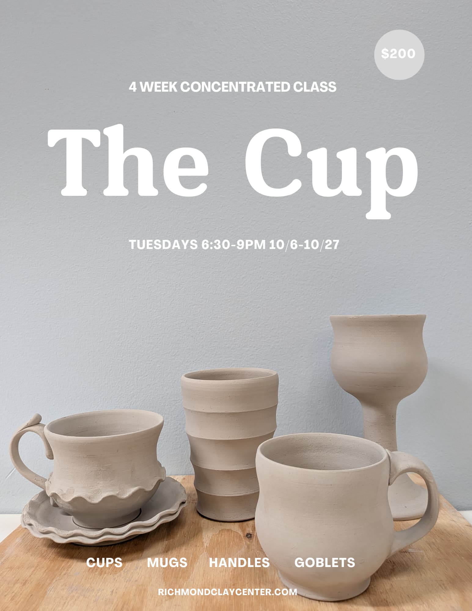 Four Week Course: The Cup (10/6-10/27)